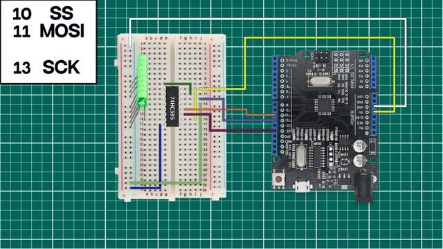 ? Сдвиговый регистр 74HC595: ПОДКЛЮЧАЕМ ПО SPI К АРДУИНО смотреть онлайн