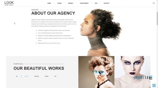 Look - fashion and model portfolio WordPress theme Shel Jaxon смотреть онлайн
