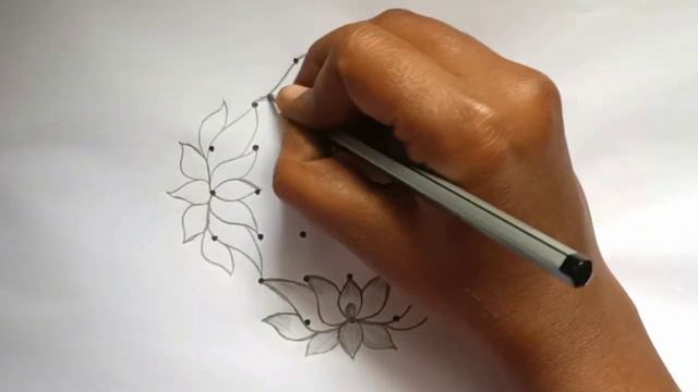 Maasi Madham Lotus Flower Kolam Design 7×3×3 🌺 Begginers Rangoli 🌺 Ugadi muggulu 🌺 Easy Flower Kola смотреть онлайн