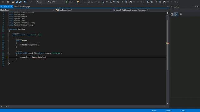 C# Display Time date an label windows form application using C Sharp смотреть онлайн