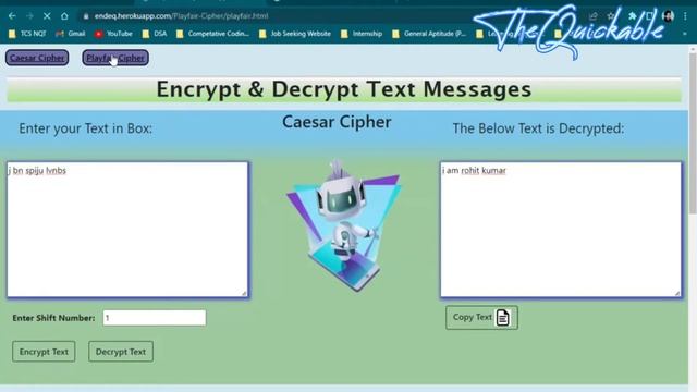 Encryption & Decryption of Message || Cryptography Project || Network Security Project #project смотреть онлайн