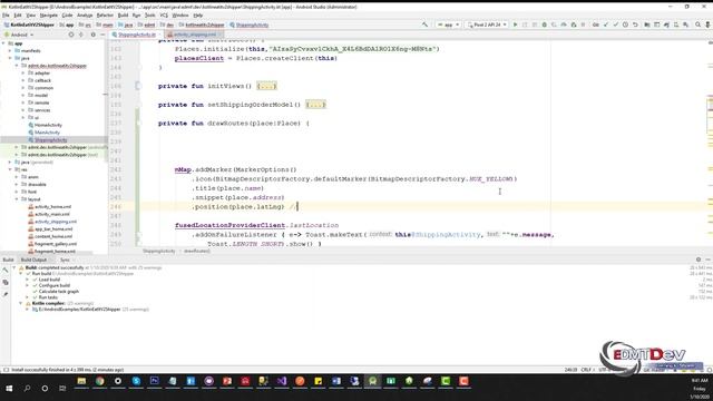 Kotlin Android Tutorial - New Eat It part 59 Improve Shipping Maps смотреть онлайн