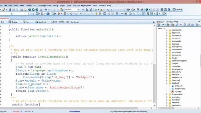 Create Admin Controller (Admin Page) using module in PrestaShop смотреть онлайн