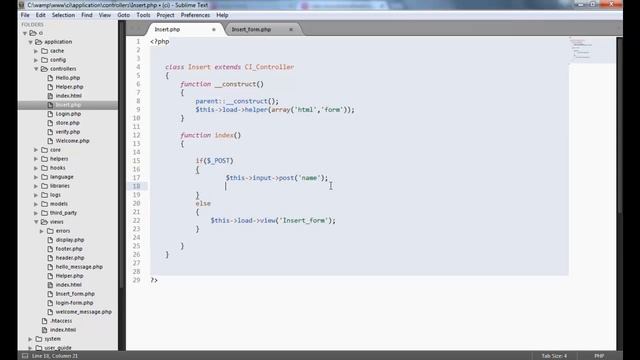 Codeigniter PHP Tutorials in Urdu/Hindi Part 16 Active Records Insert смотреть онлайн