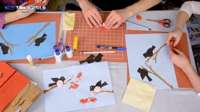 Комбінована аплікація "Снігурі"(Combined application "Pyrrhula".) смотреть онлайн