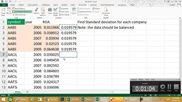Find standard deviation for each company with Excel Macro смотреть онлайн