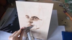 Картина с нуля. Пирография, выжигание по дереву. Портрет