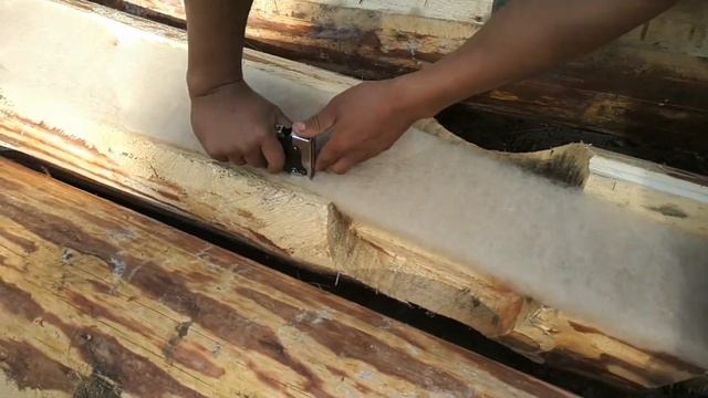 Фиксация межвенцового утеплителя Evoterm смотреть онлайн