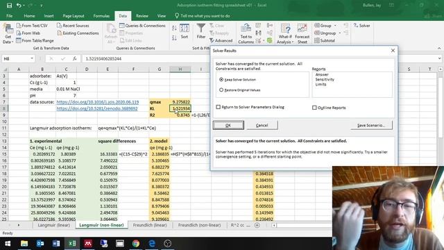 How to fit adsorption isotherm models using Microsoft Excel смотреть онлайн