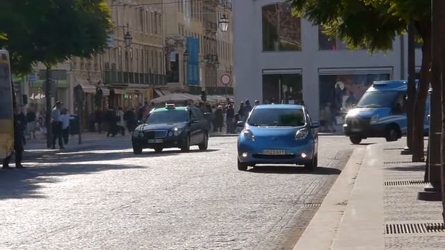 Nissan LEAF press test drive in Lisbon. смотреть онлайн