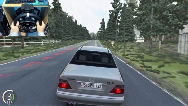 Mercedes E500 W124 AMG - Assetto Corsa | MOZA R9 Gameplay