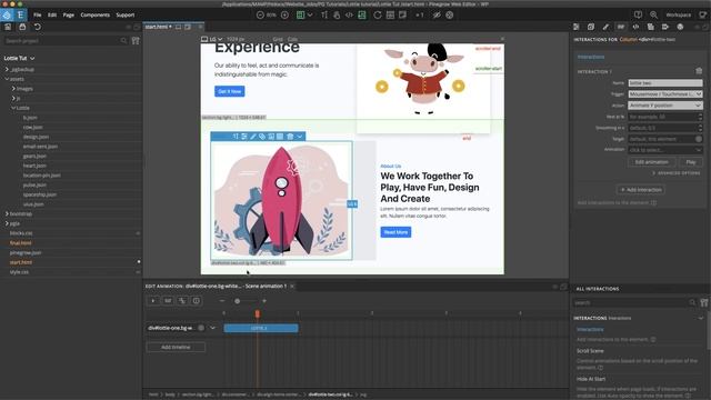 Using Lottie animation with Pinegrow Interactions смотреть онлайн