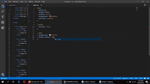 Moving Cards Animation With Pure Html and Sass - FL Developers смотреть онлайн