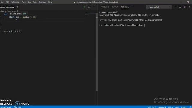 To find a Missing Number in an array in python смотреть онлайн