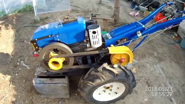 тяжелый дизельный мотоблок заря. обкатка. смотреть онлайн