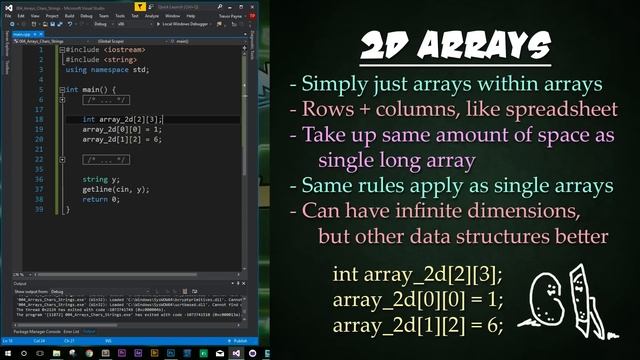 Let's Learn C++ ~ Basics: 4 of 14 ~ Arrays, Chars & Strings смотреть онлайн