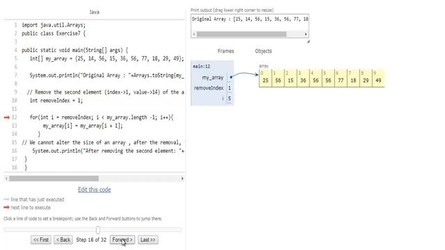 w3resource.com: Java Array Exercise-7 смотреть онлайн