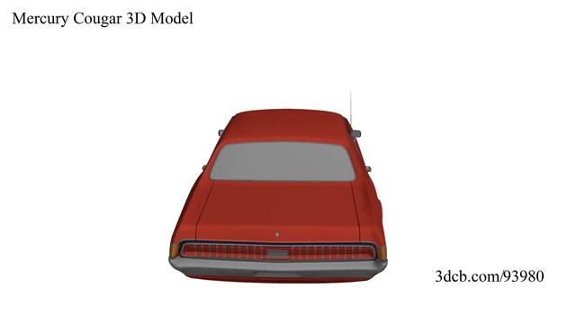 Mercury Cougar 3D Model смотреть онлайн