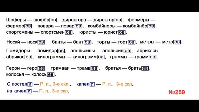 ГДЗ РУССКИЙ ЯЗЫК УПРАЖНЕНИЕ.259 КЛАСС 4 КАНАКИНА ЧАСТЬ 1 смотреть онлайн