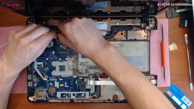 Acer Aspire E1-571G-33124G50Mnks разборка , комплексная чистка , замена термопасты