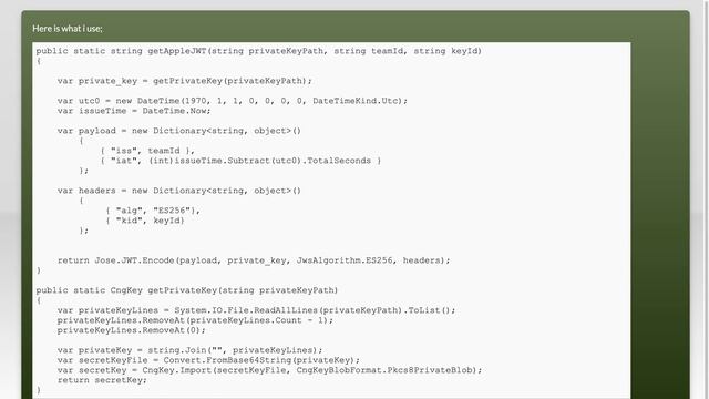 How to encode JWT for APN tokenization (.NET, C#) смотреть онлайн