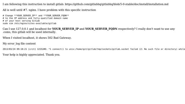 DevOps & SysAdmins: gitlab installation: using localhost смотреть онлайн