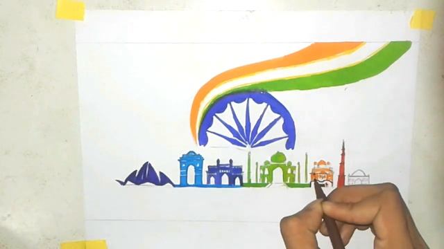 Clean India drawing || Swacch Bharat Abhiyan drawing || смотреть онлайн