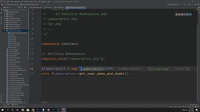 Defining Namespaces - PHP - P69 смотреть онлайн