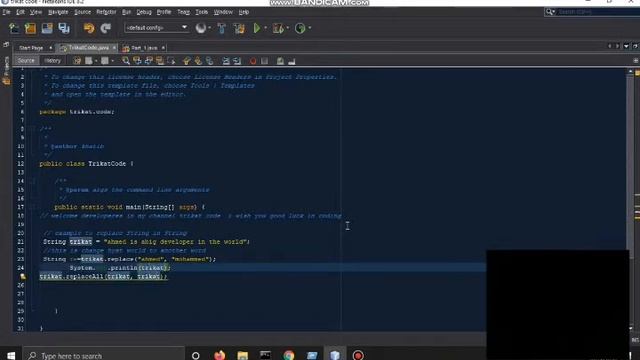 JAVA||method replaceAll&&replace in String смотреть онлайн