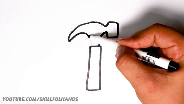 How to draw a hammer for kids | Bolalar uchun bolg'a rasm chizish | Нарисовать молоток для детей смотреть онлайн