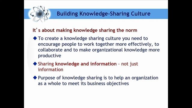 NKM And Corporative Culture - Building And Maintaining A Knowledge Sharing Culture