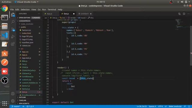 Spread Operator| Three dot (...) & Array Destructuring | Part #22 | React js in Hindi tutorial смотреть онлайн