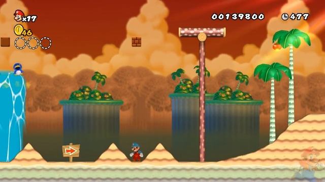 Newer Super Mario Bros Wii: Summer Sun 100% All Star Coins Part 1 смотреть онлайн