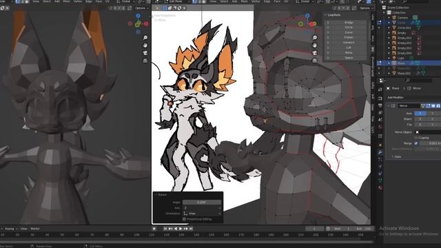 Little kitty guy 3D speed modelling смотреть онлайн
