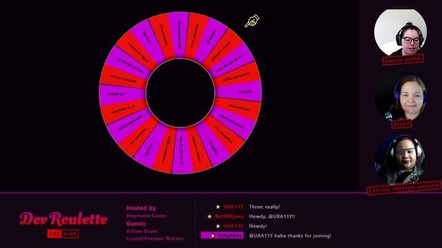 Crystal Preston-Watson and Ashlee Boyer for a11y August on Dev Roulette LIVE #4 смотреть онлайн