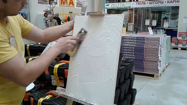 Нанесение декоративной штукатурки Decorum Multieffet d-2 эффект вьюга смотреть онлайн