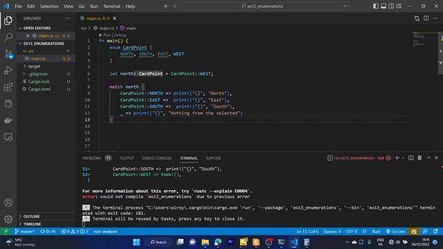 Programming with Rust - 16 Enumerations смотреть онлайн