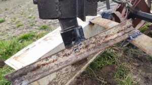 Посадка картофеля мотоблоком с помощью простой самодельной приспособы