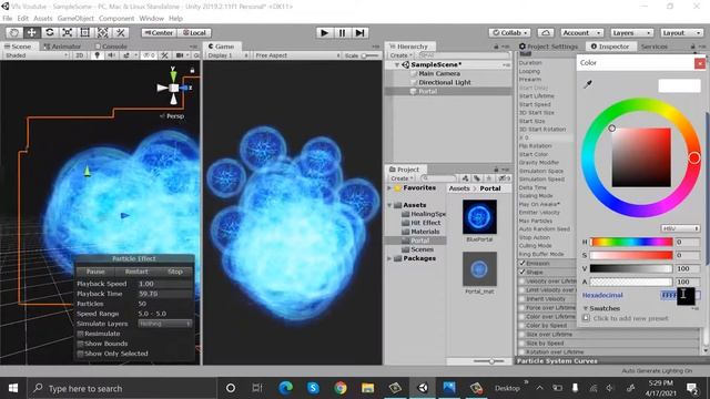 Portal VFX Particle System | How to make Portal in unity using Particle System VFX смотреть онлайн