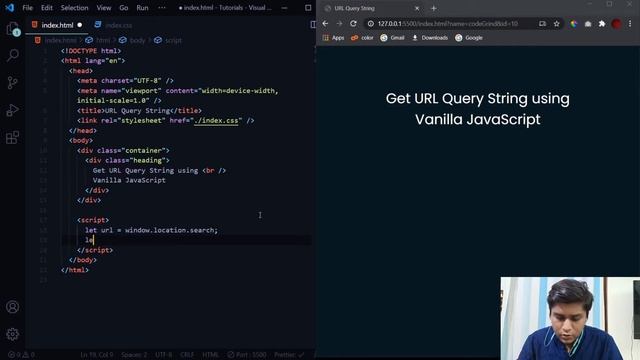 How to Extract the URL Query String using Vanilla JavaScript? Complete tutorial | Code Grind смотреть онлайн