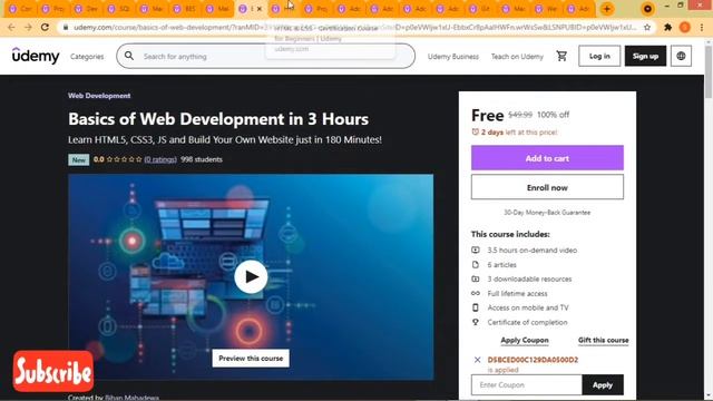 Udemy Free Courses With Free Certificates | Paid Courses For Free | Free Online Courses смотреть онлайн
