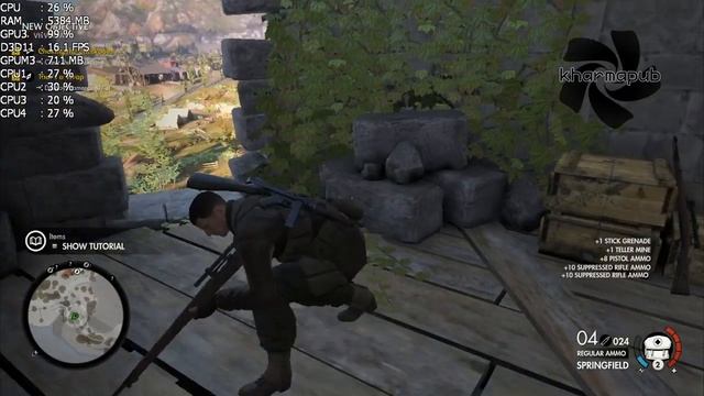 Sniper Elite 4 / Снайпер Элит 4 на встроенной Intel HD Graphics 530 смотреть онлайн
