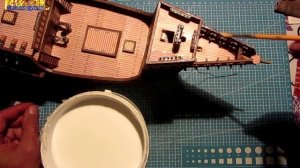 Каракка «Тринидад». Бумага. Процесс сборки от А до Я. Шаг за шагом. Часть 63.