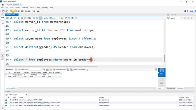 #11 - Selecting the data in MySQL with Examples [in Hindi] | SQL Tutorial смотреть онлайн