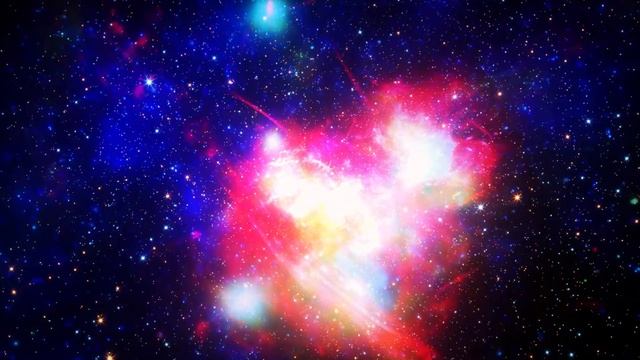 Космос - Заставка для ТВ - Космический полет по галактике через звездное поле млечного пути смотреть онлайн