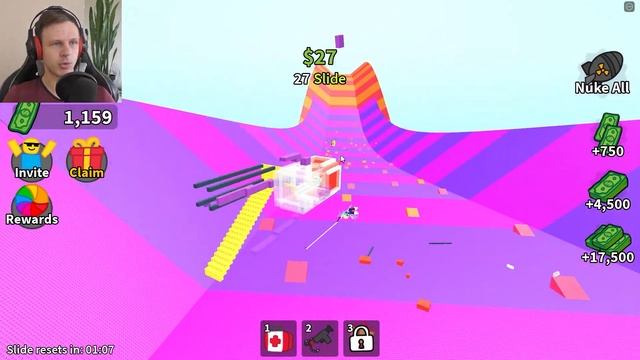 ✅ СПУСТИСЬ З ВЕЛИЧЕЗНОГО СХИЛУ, ЩОБ ВИЖИТИ В РОБЛОКС!► Slide Down A Hill смотреть онлайн