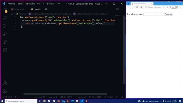 Cambiar color de fondo de forma dinámica con JavaScript смотреть онлайн