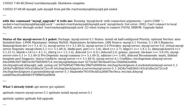 DevOps & SysAdmins: Mysql-Server-5.1 upgrade problem смотреть онлайн