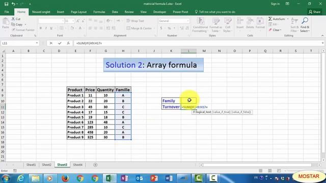 Excel: Array formula смотреть онлайн