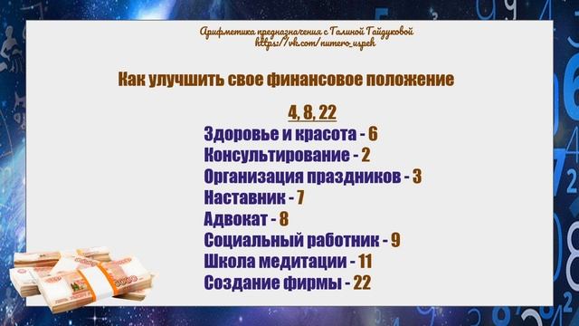 Как улучшить финансовое положение с помощью чисел смотреть онлайн
